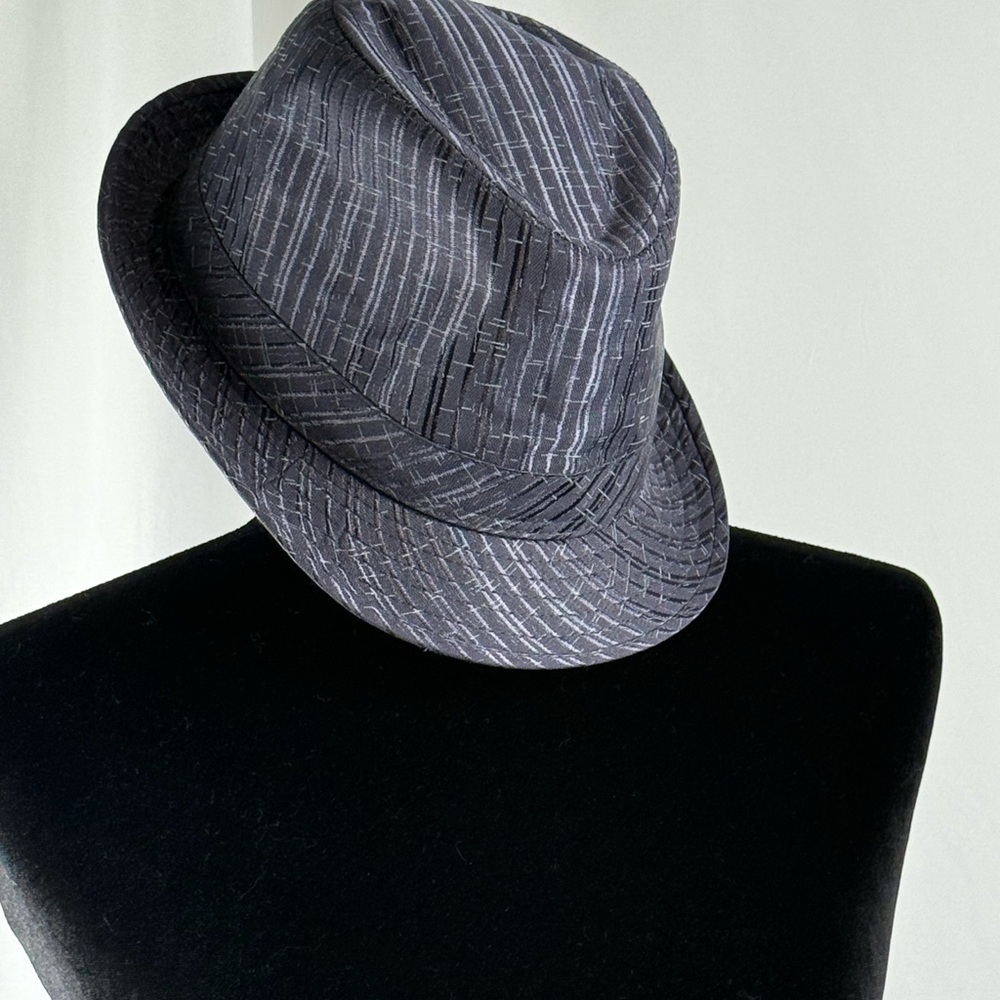 Black/ grey Modern texture Fedora | Size 58cm